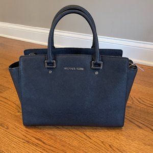 Michael Kors SELMA Satchel/Crossbody Saffiano Leather Bag Purse Handbag